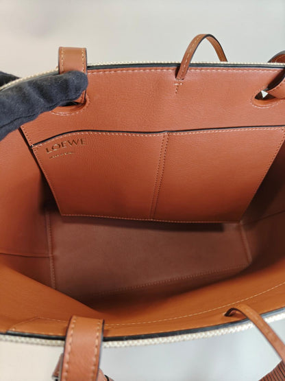 LOEWE Anagram 2-Way Shoulder Tote Bag Ecru White Control Number: 10780