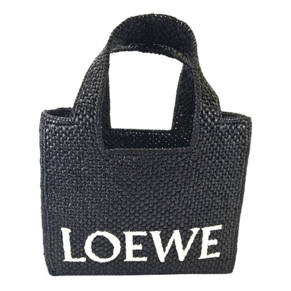 LOEWE ロエベ FONT TOTE スモール 2Way トートバッグ ショルダーバッグ ラフィア ブラック 管理番号：10821