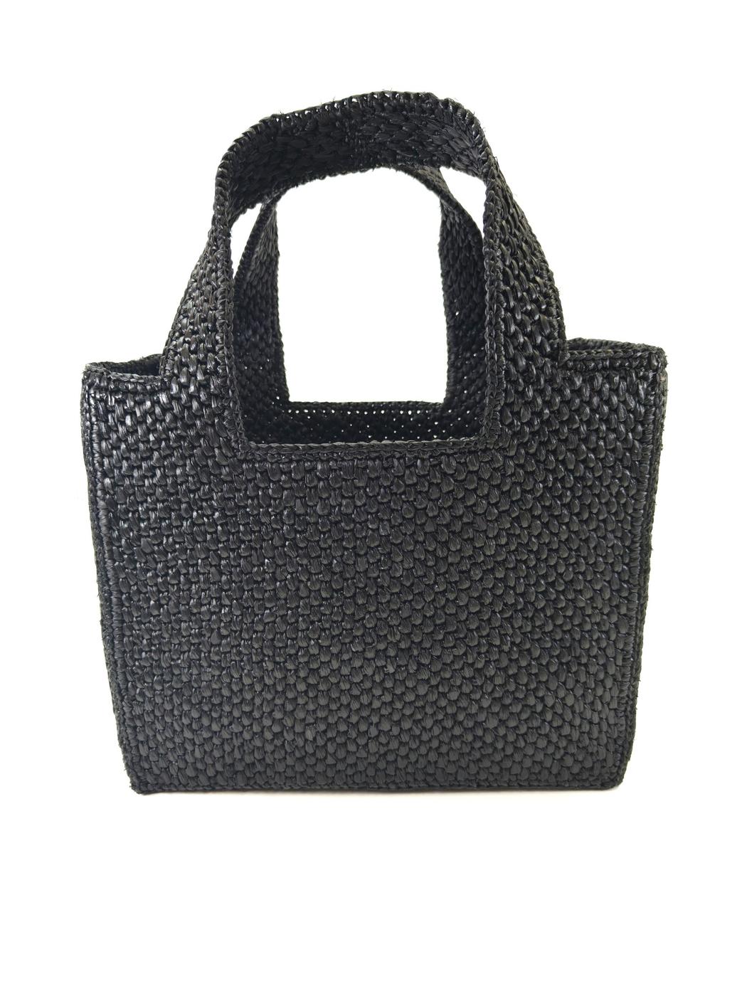 LOEWE ロエベ FONT TOTE スモール 2Way トートバッグ ショルダーバッグ ラフィア ブラック 管理番号：10821