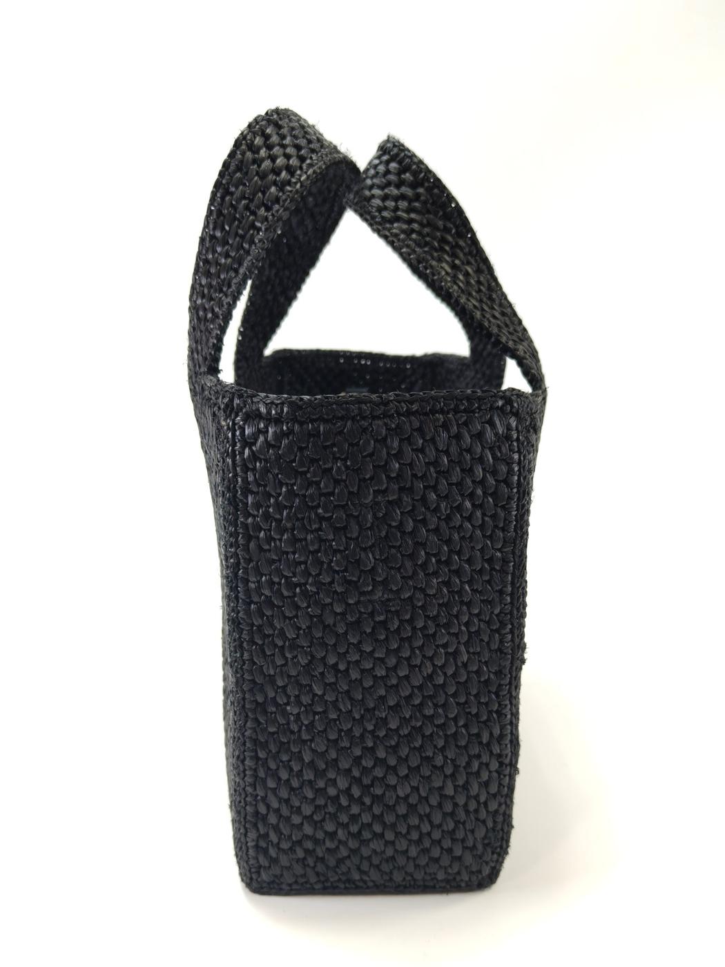 LOEWE ロエベ FONT TOTE スモール 2Way トートバッグ ショルダーバッグ ラフィア ブラック 管理番号：10821