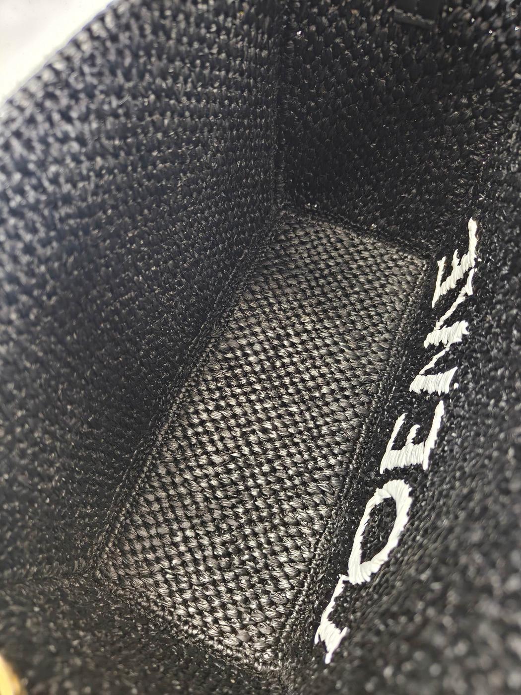 LOEWE ロエベ FONT TOTE スモール 2Way トートバッグ ショルダーバッグ ラフィア ブラック 管理番号：10821