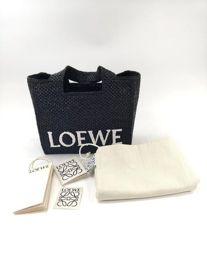 LOEWE ロエベ FONT TOTE スモール 2Way トートバッグ ショルダーバッグ ラフィア ブラック 管理番号：10821