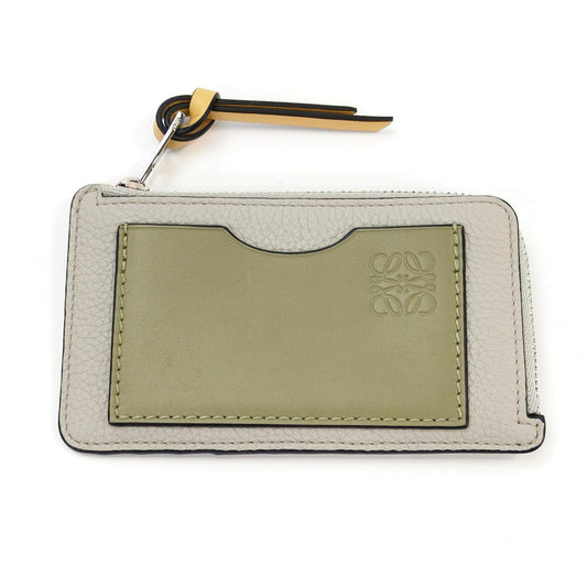 LOEWE Fragment Case Card Holder Coin Purse Grey x Khaki Model Number: 10860