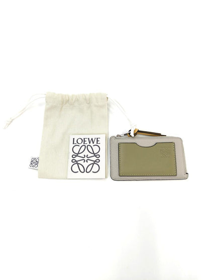 LOEWE Fragment Case Card Holder Coin Purse Grey x Khaki Model Number: 10860