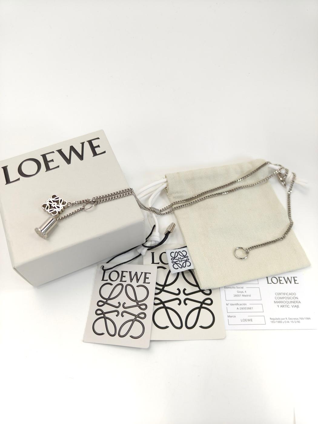 LOEWE ロエベ アナグラム パーソナライゼーション ネックレス シルバー 管理番号：11179