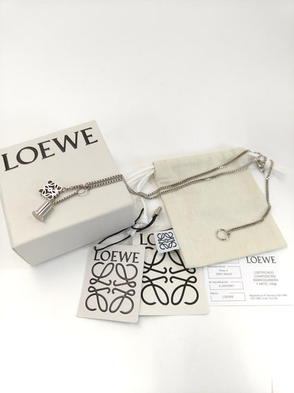 LOEWE ロエベ アナグラム パーソナライゼーション ネックレス シルバー 管理番号：11179