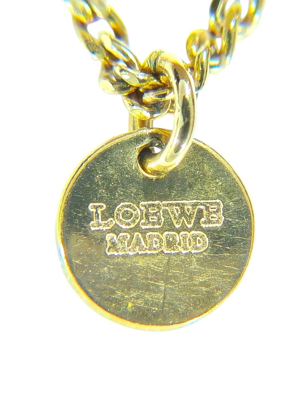 LOEWE ロエベ アナグラム ネックレス ゴールド 管理番号：11291