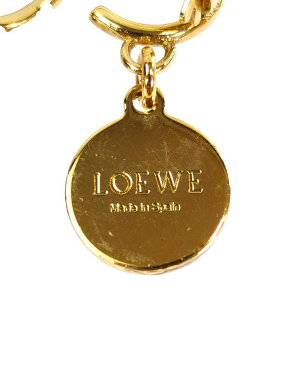 LOEWE ロエベ アナグラム ブローチ ラインストーン ゴールド 管理番号：11292