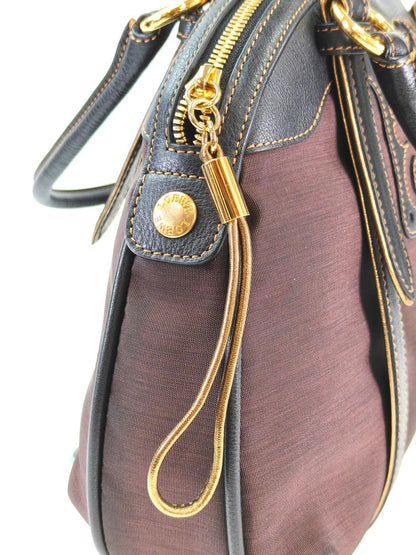LOEWE ロエベ 型押しロゴ ナイロン トートバッグ ブラウン 管理番号：11299