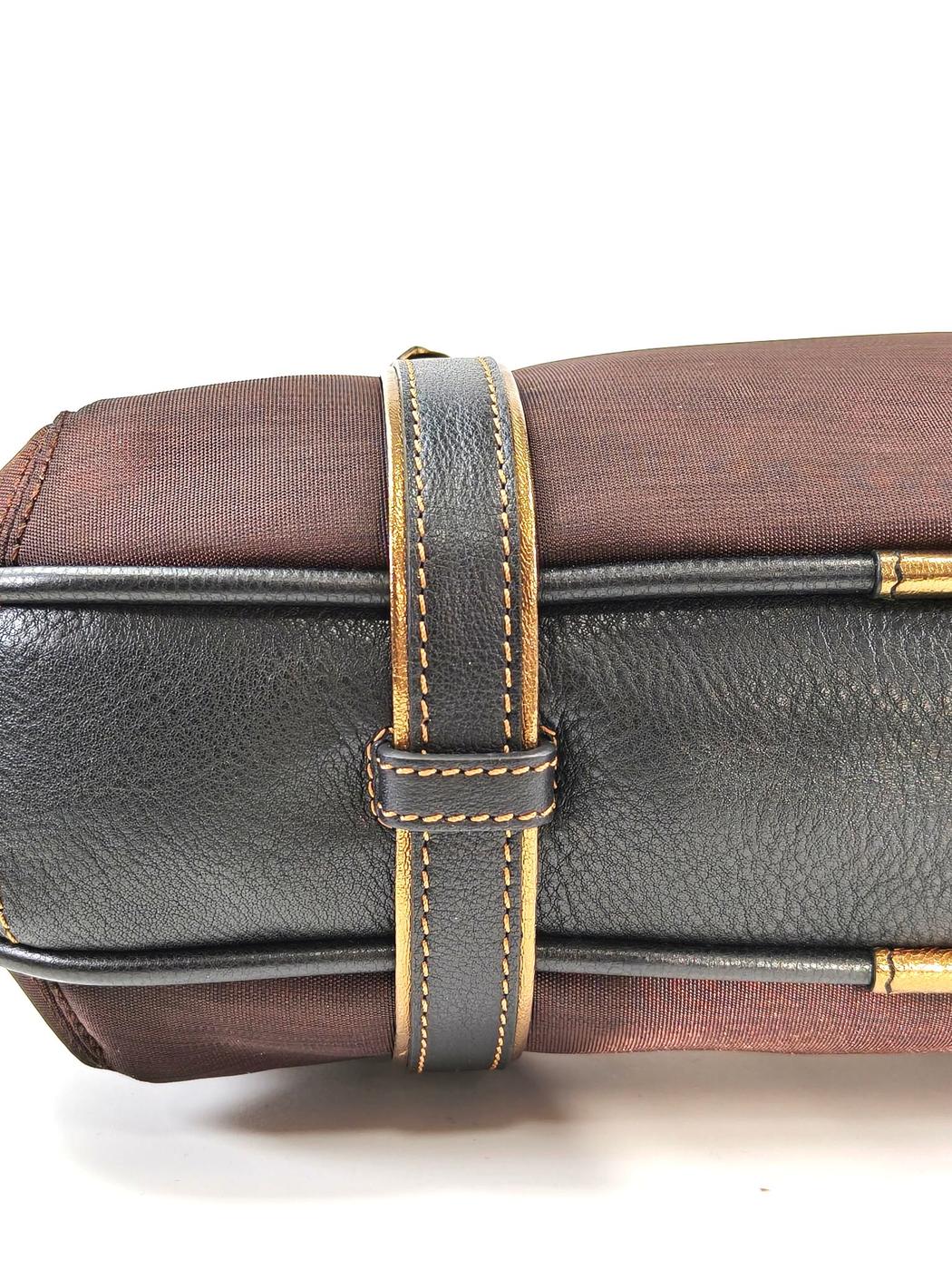 LOEWE ロエベ 型押しロゴ ナイロン トートバッグ ブラウン 管理番号：11299