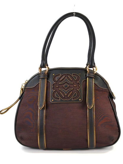 LOEWE ロエベ 型押しロゴ ナイロン トートバッグ ブラウン 管理番号：11299