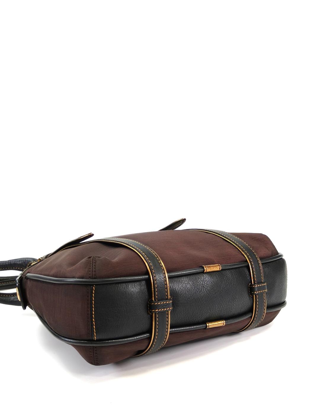 LOEWE ロエベ 型押しロゴ ナイロン トートバッグ ブラウン 管理番号：11299
