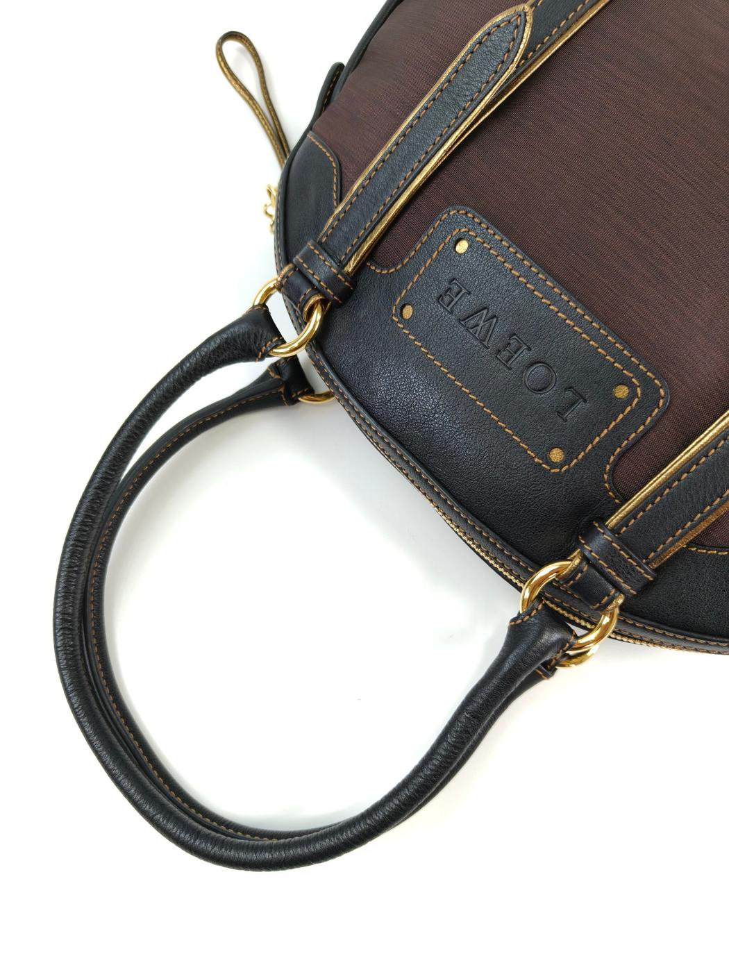 LOEWE ロエベ 型押しロゴ ナイロン トートバッグ ブラウン 管理番号：11299