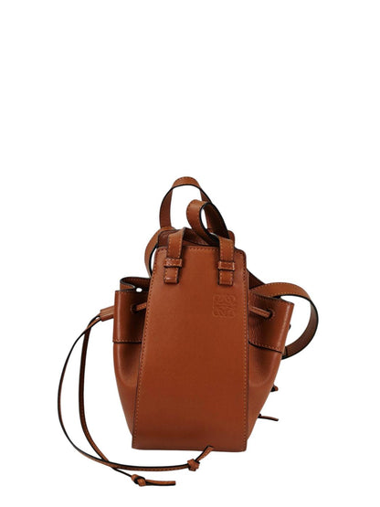 LOEWE ロエベ ハンモック ドローストリングバッグ ミニ 2Way ショルダーバッグ ハンドバッグ ブラウン 管理番号：11326