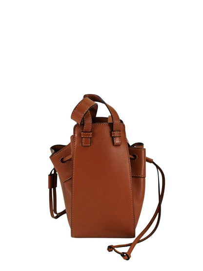 LOEWE ロエベ ハンモック ドローストリングバッグ ミニ 2Way ショルダーバッグ ハンドバッグ ブラウン 管理番号：11326