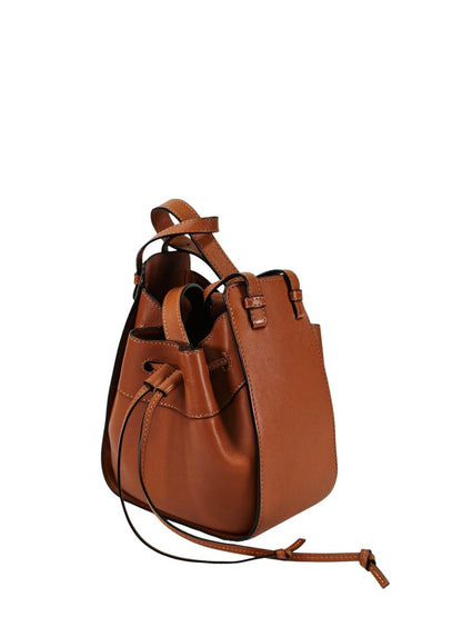 LOEWE ロエベ ハンモック ドローストリングバッグ ミニ 2Way ショルダーバッグ ハンドバッグ ブラウン 管理番号：11326