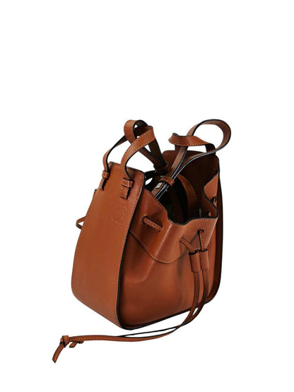 LOEWE ロエベ ハンモック ドローストリングバッグ ミニ 2Way ショルダーバッグ ハンドバッグ ブラウン 管理番号：11326