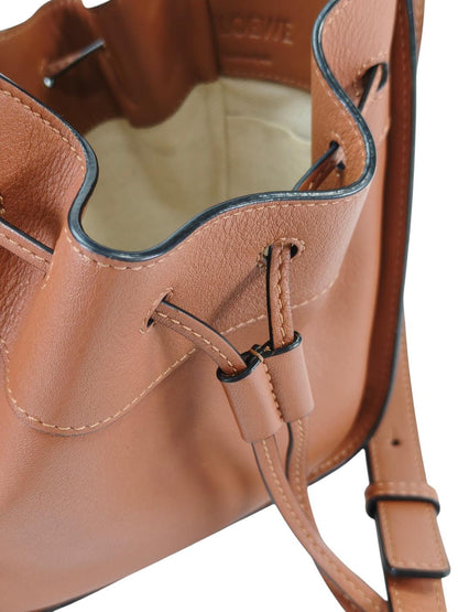 LOEWE ロエベ ハンモック ドローストリングバッグ ミニ 2Way ショルダーバッグ ハンドバッグ ブラウン 管理番号：11326