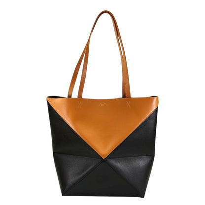 LOEWE Puzzle Fold Tote Bag Black x Brown Item Number: 11369