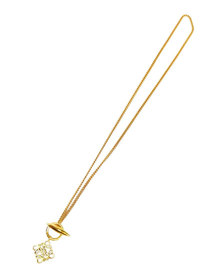 LOEWE ロエベ アナグラム ペンダント ネックレス ゴールド 管理番号：11435
