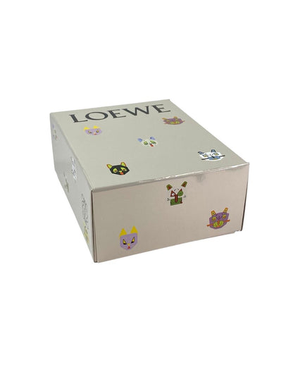 LOEWE ロエベ アナグラム レザーロゴ付 マフラー グレー 管理番号：11448