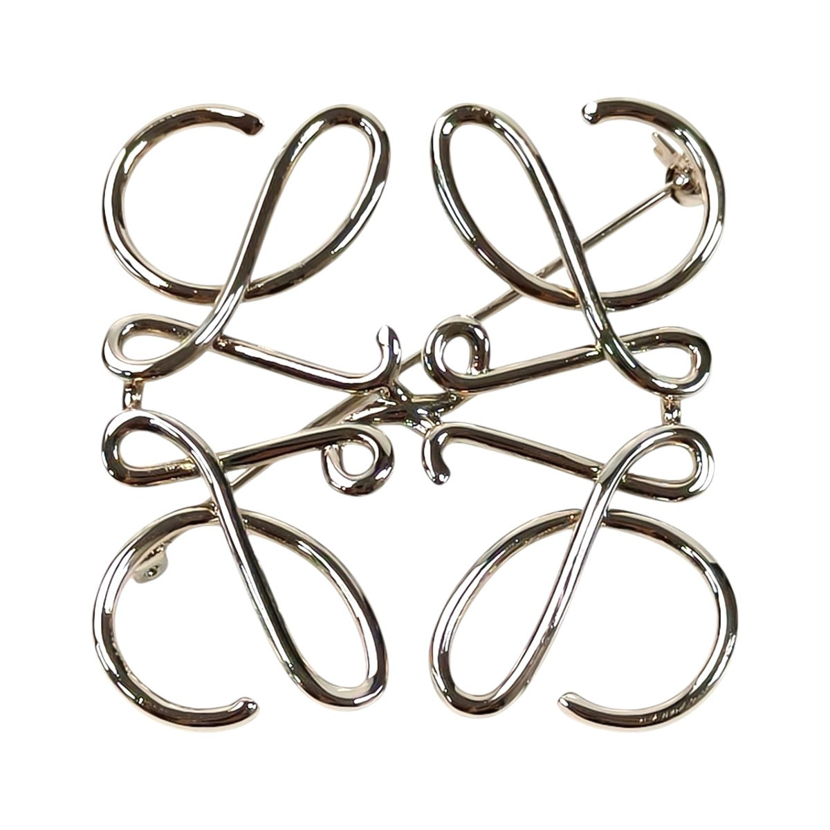 LOEWE ロエベ アナグラム ブローチ シルバー 管理番号：11667