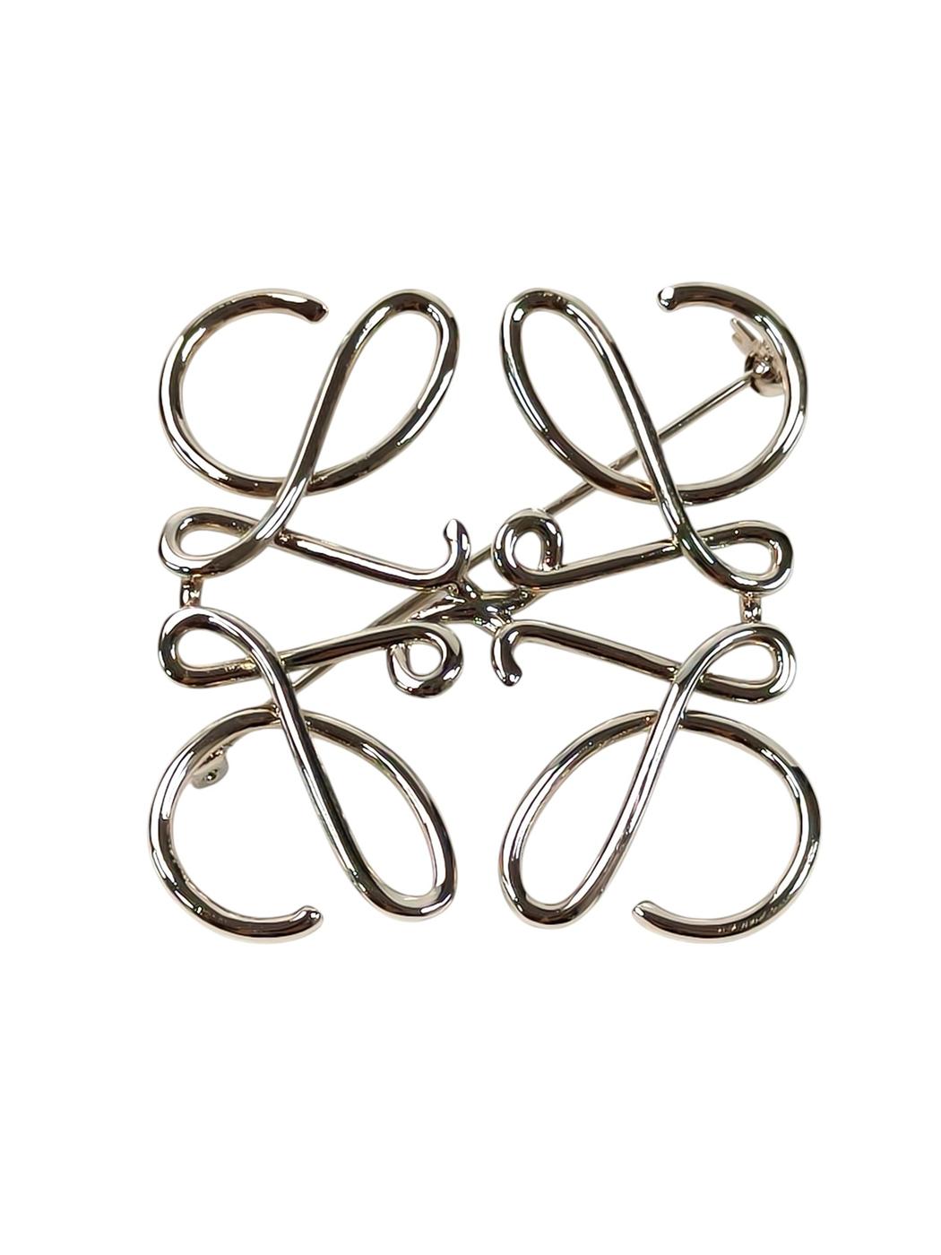 LOEWE ロエベ アナグラム ブローチ シルバー 管理番号：11667