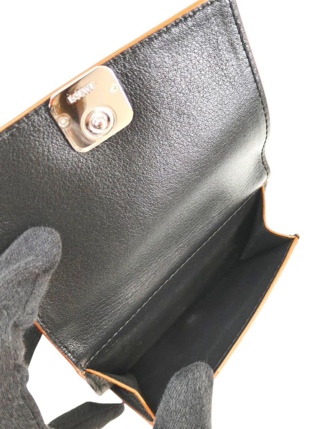 LOEWE ロエベ アナグラム バーティカル ウォレット スモール 財布 ブラック 管理番号：11668