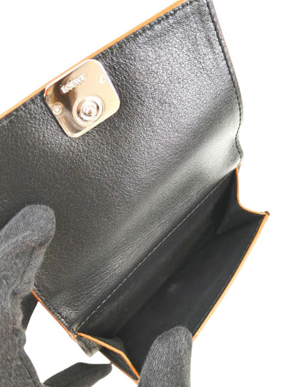 LOEWE ロエベ アナグラム バーティカル ウォレット スモール 財布 ブラック 管理番号：11668