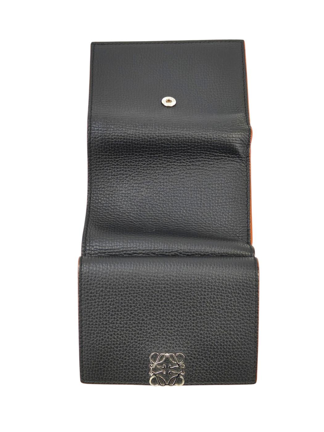 LOEWE ロエベ アナグラム バーティカル ウォレット スモール 財布 ブラック 管理番号：11668