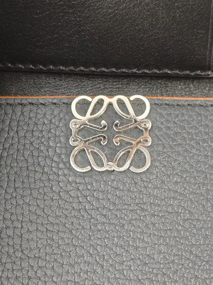 LOEWE ロエベ アナグラム バーティカル ウォレット スモール 財布 ブラック 管理番号：11668
