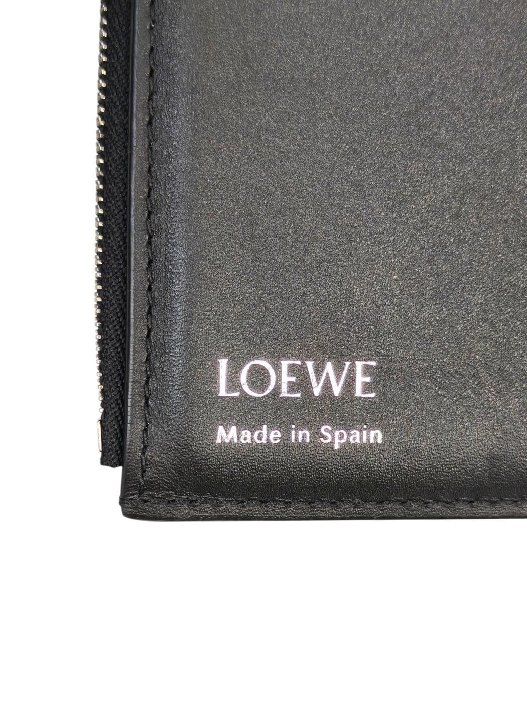 LOEWE ロエベ ペブル バーティカル ウォレット スモール 財布 ブラック 管理番号：11669