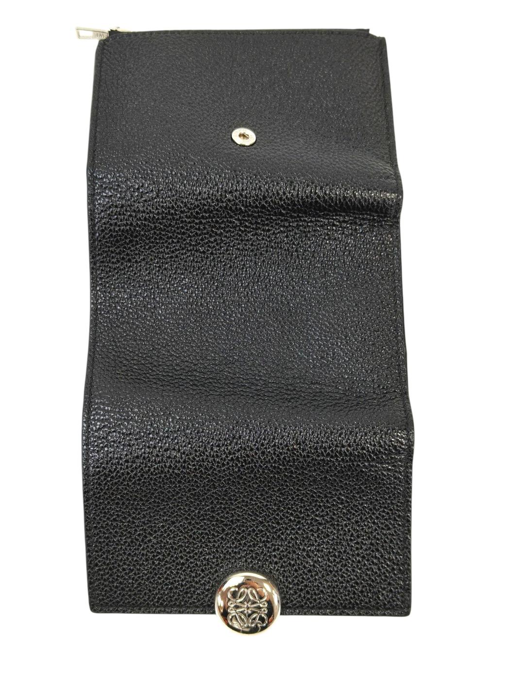 LOEWE ロエベ ペブル バーティカル ウォレット スモール 財布 ブラック 管理番号：11669