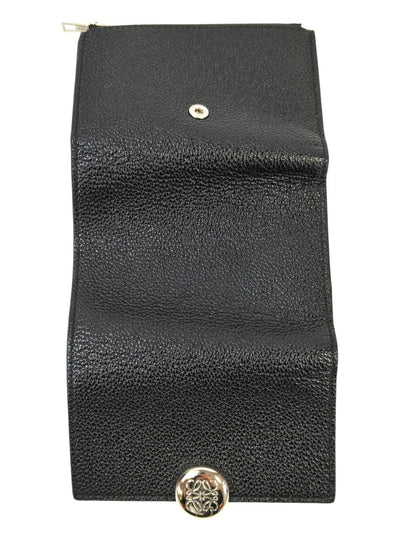 LOEWE ロエベ ペブル バーティカル ウォレット スモール 財布 ブラック 管理番号：11669