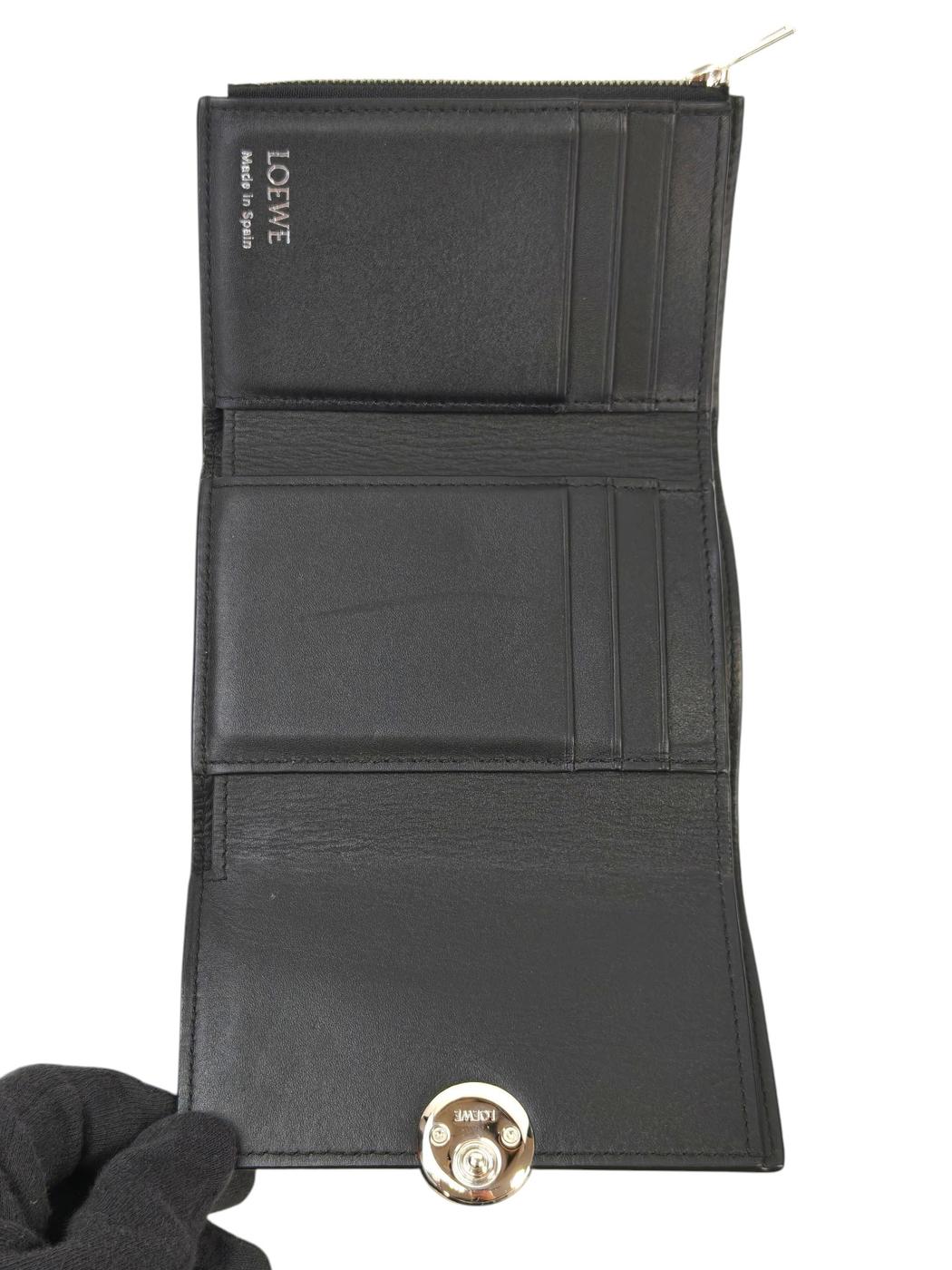 LOEWE ロエベ ペブル バーティカル ウォレット スモール 財布 ブラック 管理番号：11669