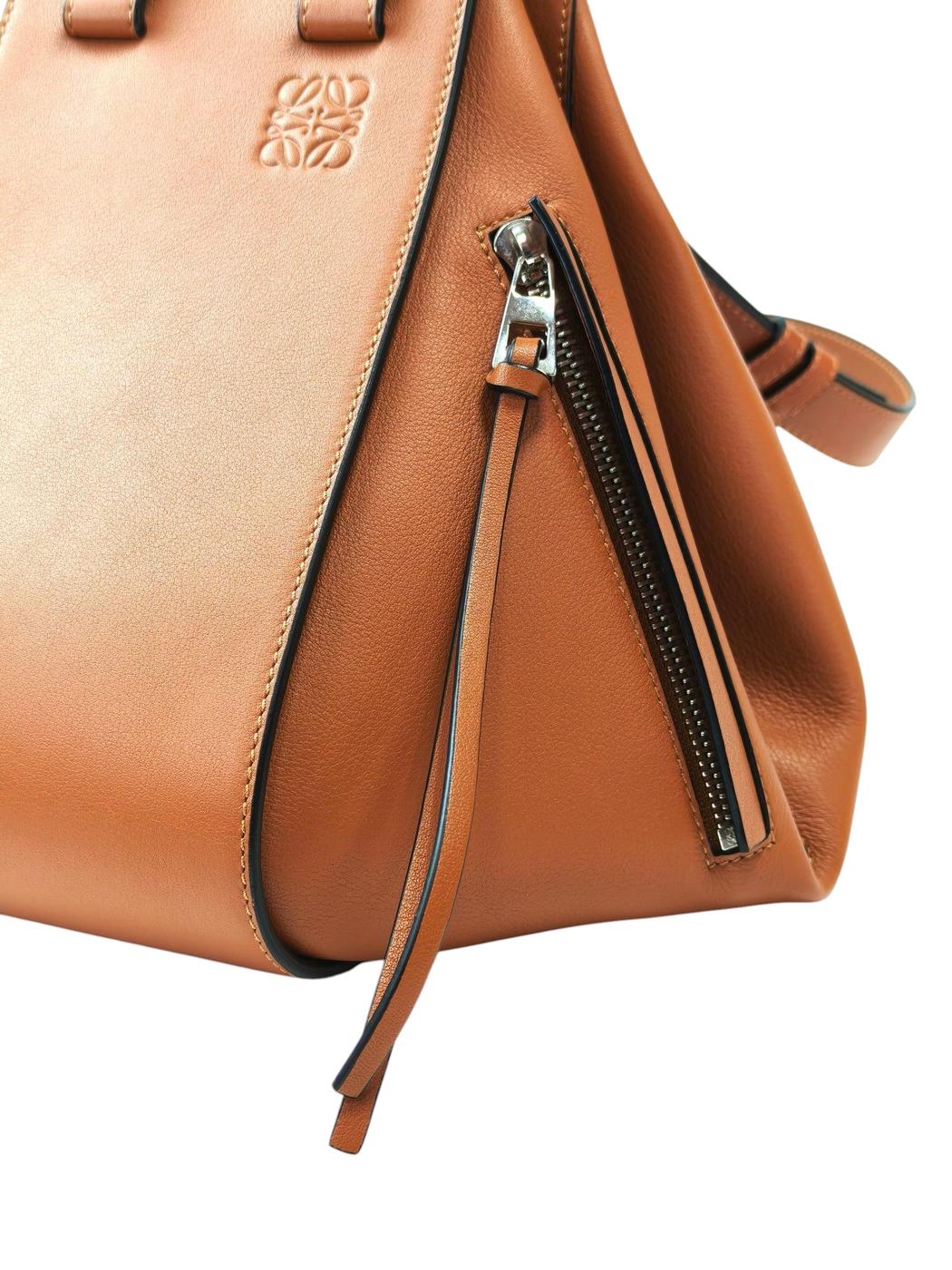 LOEWE ハンモックバッグ スモール クラシックカーフ 2way ウィメンズハンドバッグ タン 茶 管理番号：11733