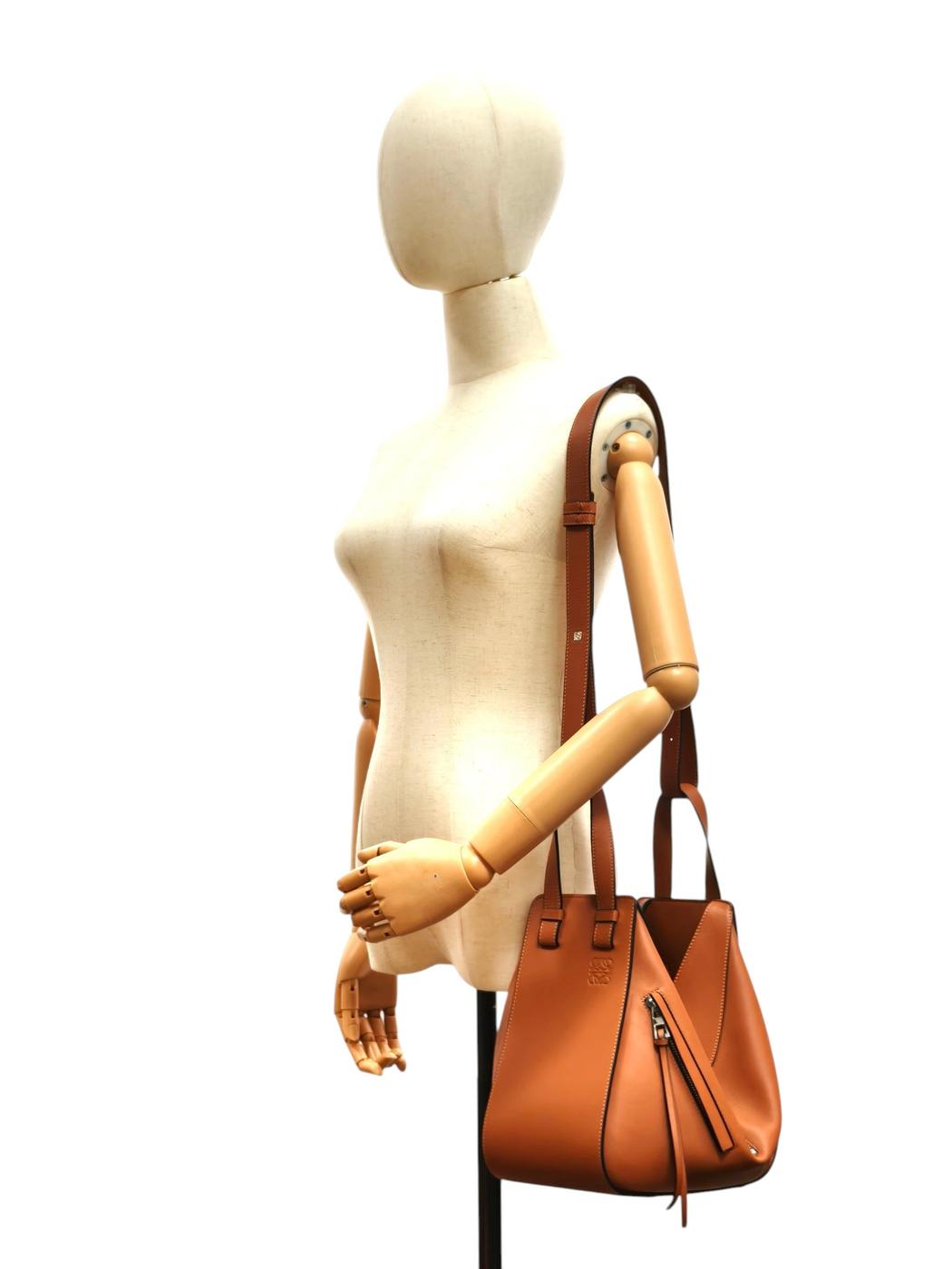 LOEWE ハンモックバッグ スモール クラシックカーフ 2way ウィメンズハンドバッグ タン 茶 管理番号：11733