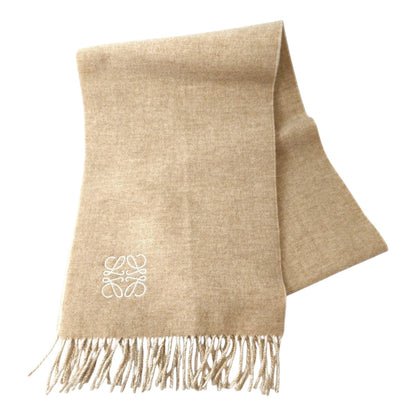 LOEWE Anagram Scarf, Ivory x Beige, Wool/Cashmere, Ref No: 11797