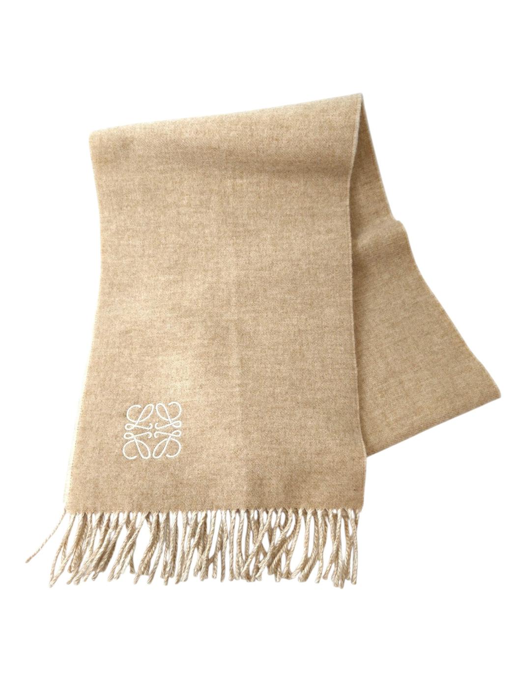 LOEWE Anagram Scarf, Ivory x Beige, Wool/Cashmere, Ref No: 11797