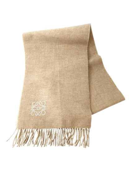 LOEWE Anagram Scarf, Ivory x Beige, Wool/Cashmere, Ref No: 11797