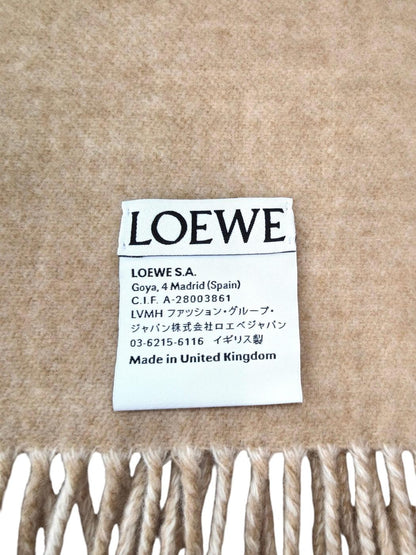 LOEWE Anagram Scarf, Ivory x Beige, Wool/Cashmere, Ref No: 11797
