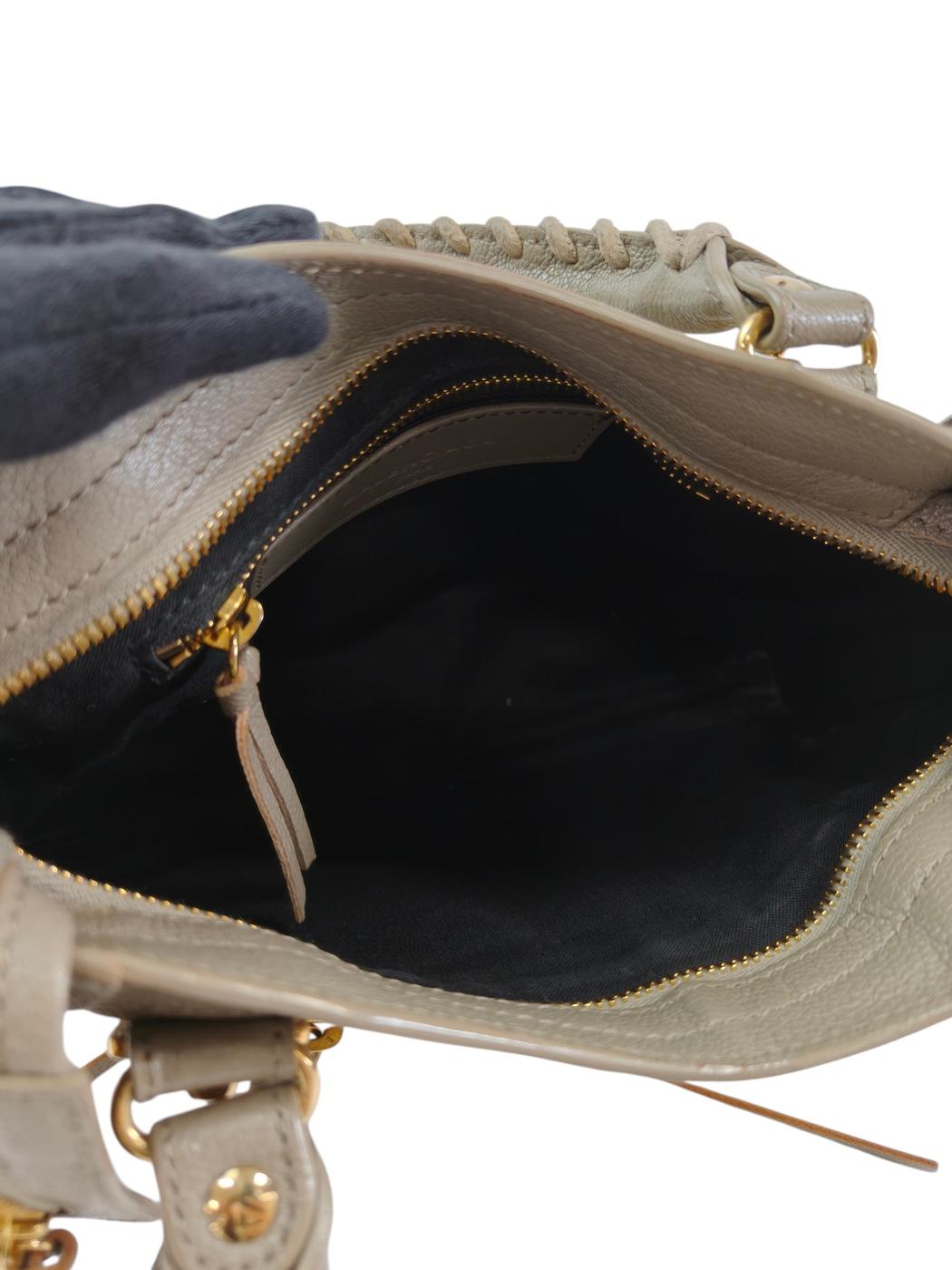 BALENCIAGA バレンシアガ クラシック メタリック エッジ ミニシティ ハンドバッグ グレー 管理番号：11471