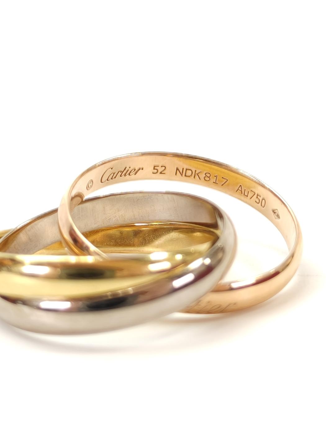 Cartier 卡地亚 Trinity 戒指 多色 13号 #52 商品编号：11086