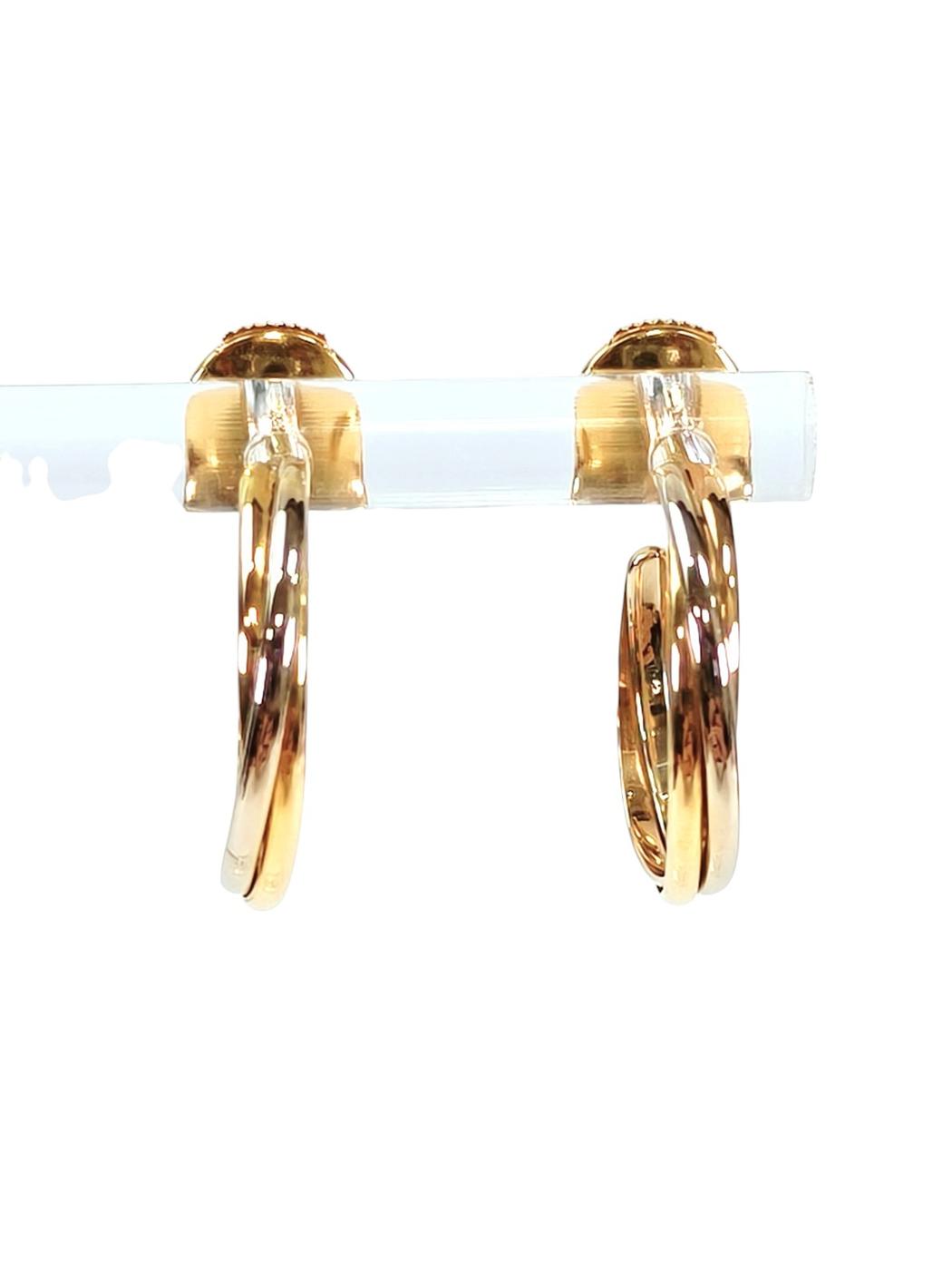 Cartier カルティエ トリニティ フープピアス マルチカラー 管理番号：11296