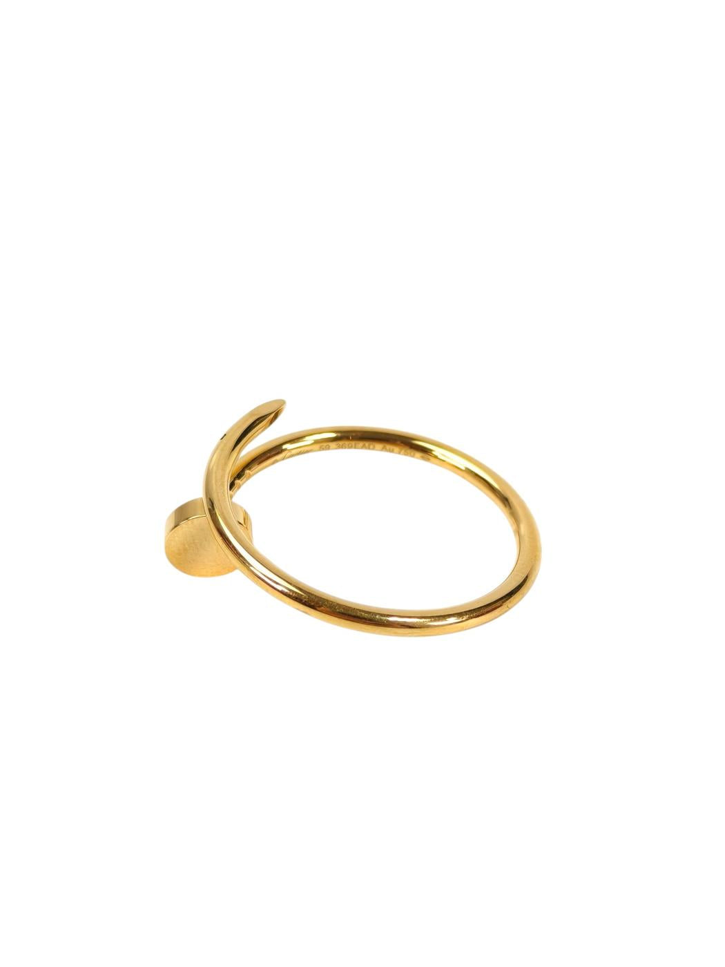 Cartier カルティエ ジュストアンクル ＃59 スモールモデルYG Au750 リング 金 管理番号：11552
