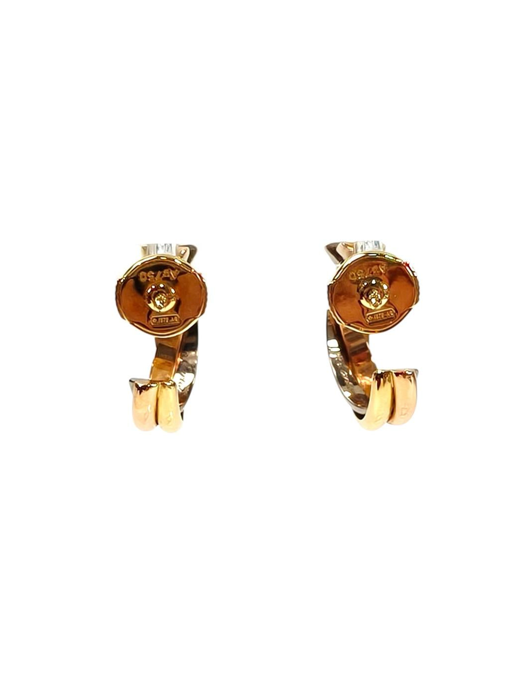 Cartier カルティエ トリニティ ピアス ゴールド 管理番号：11609