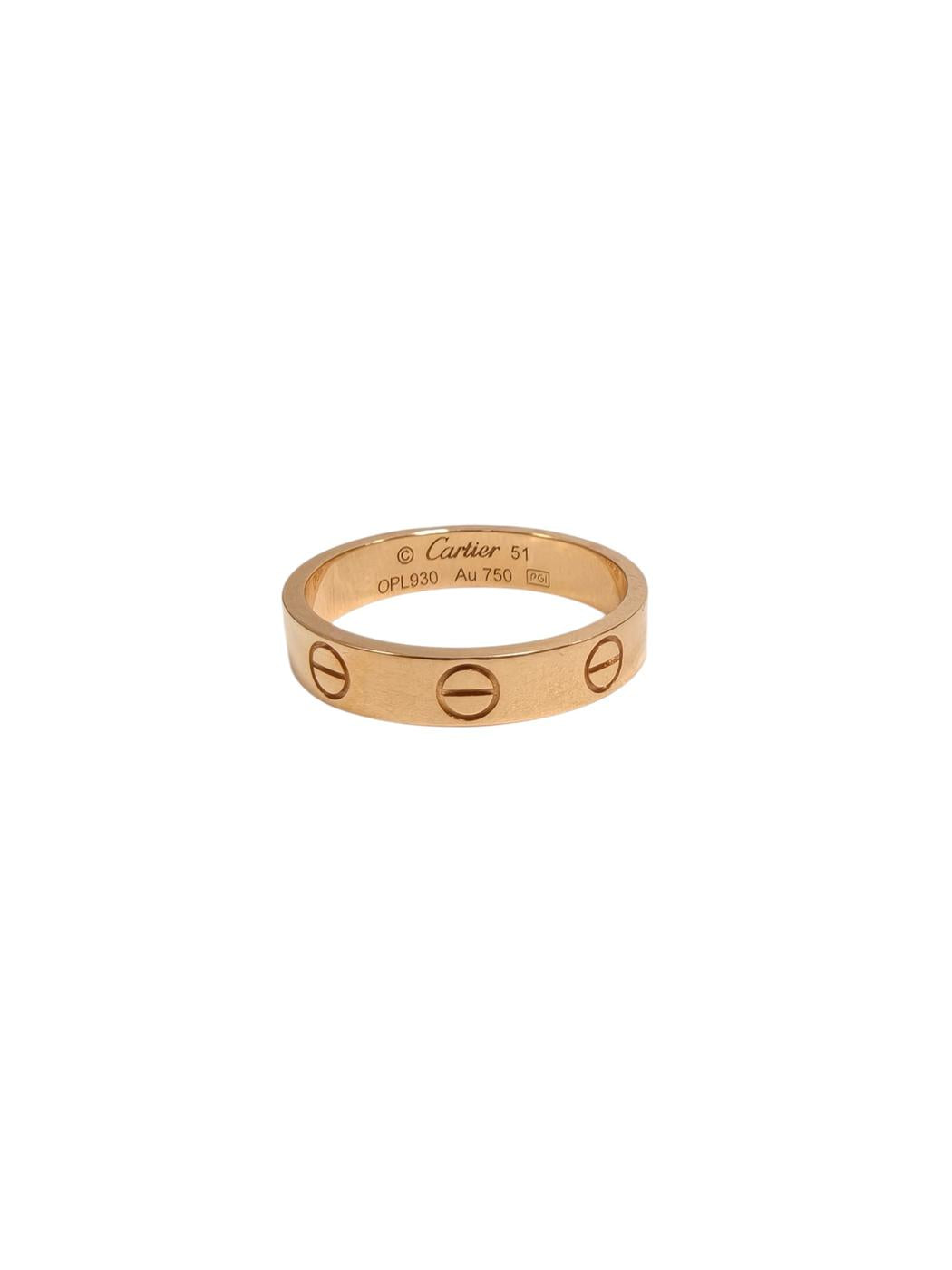Cartier Cartier Mini Love #51 PG 18K 3.2g Ring Pink Gold Management Number: 11827
