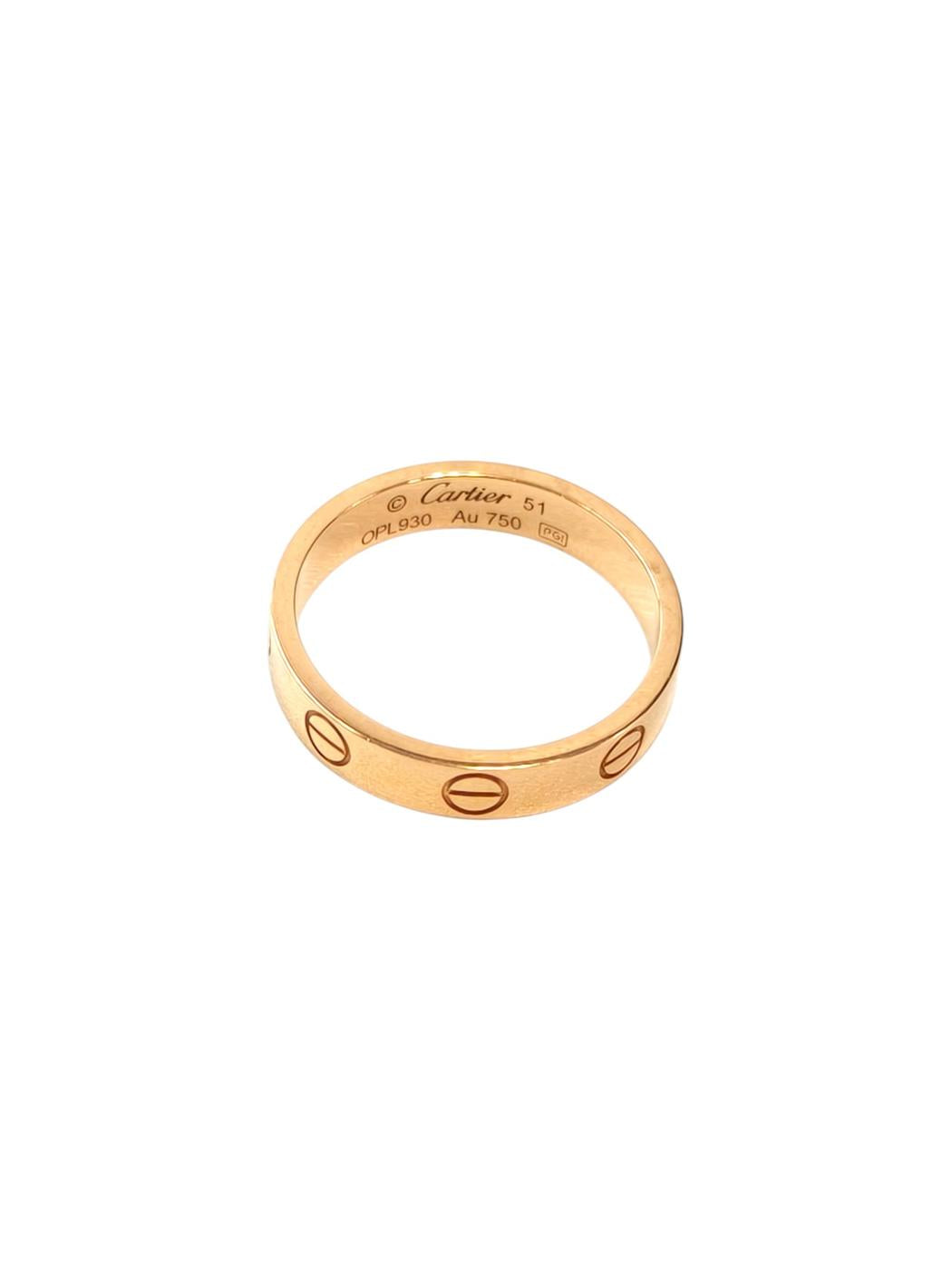 Cartier Cartier Mini Love #51 PG 18K 3.2g Ring Pink Gold Management Number: 11827