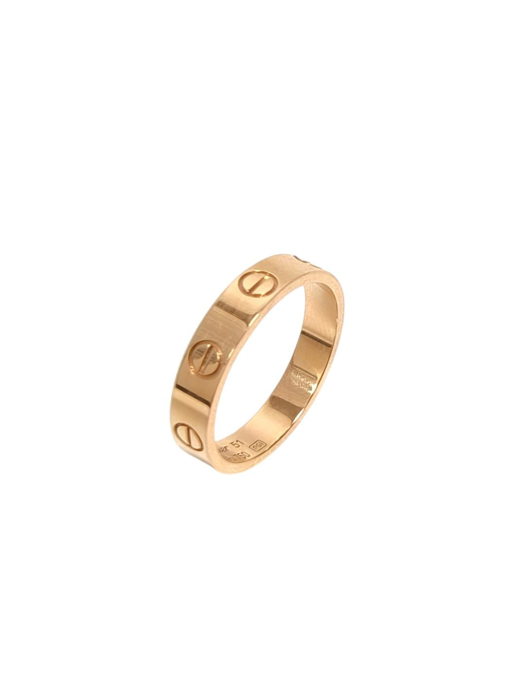 Cartier Cartier Mini Love #51 PG 18K 3.2g Ring Pink Gold Management Number: 11827