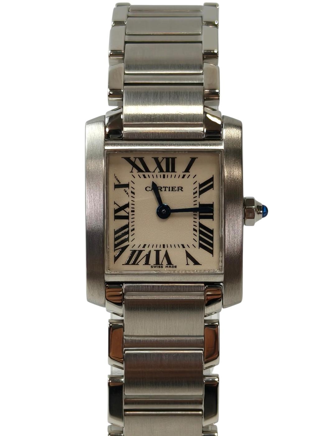 Cartier カルティエ タンクフランセーズSM W51008Q3 クォーツ腕時計 銀 管理番号：11842